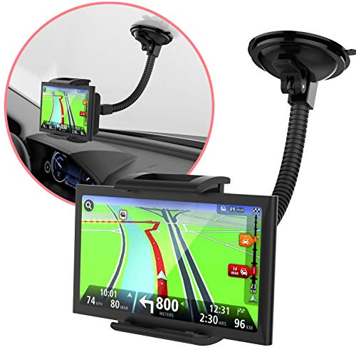 MONTOLA Universal Navi Halterung für Auto kompatibel mit Navigationssysteme und weitere - KFZ-Halterung mit 360° Kugelgelenk und Schwanenhals