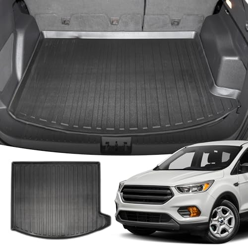 Premium Cargo Liner for Ford Escape 2013-2019 - 100% Protection - Custom Fit Car Trunk Mat - All-Season Black Cargo Mat - 3D Shaped Laser Measured Trunk Liners for Ford Escape 2013-2019