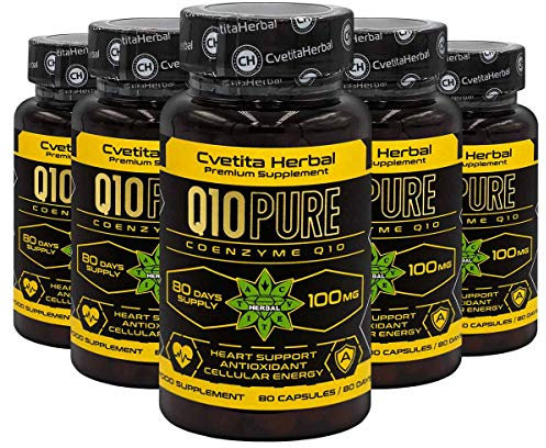 Q10 Pure | CoEnzyme Q10 | 400 Vegane Kapseln x 100 mg (1 Jahr und 1 Monat Lieferung) | Hohe Absorption | Hohe Festigkeit | Leistungsstarkes Antioxidans und Energieerzeugung von Cvetita Herbal (5)