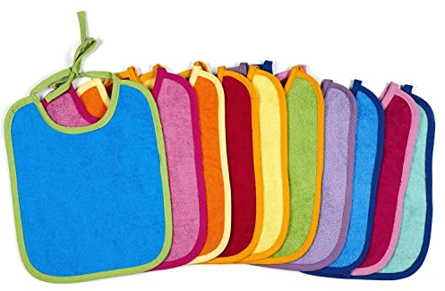 KiGATEX Babylätzchen 10er Pack, Mehrfarbig, 30 x 40 cm, OEKO-TEX®