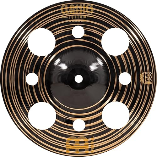 Meinl Cymbals Classics Custom Dark Trash Splash — 10 Zoll (Video) Schlagzeug Becken (25,40cm) B12 Bronze, Dunkles Finish (CC10DATRS)