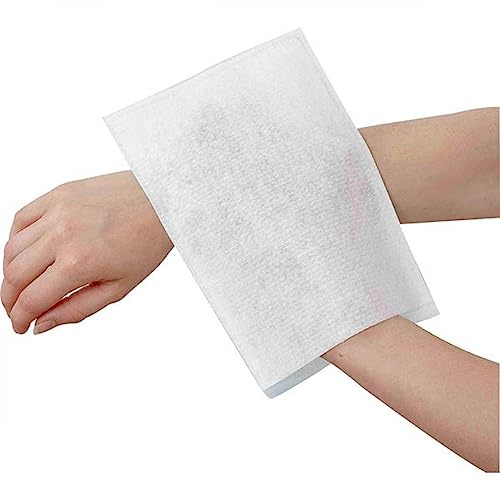 Vivezen - Lot de 200 Gants de Toilette Non tissés jetables 15 x 23 cm - Blanc