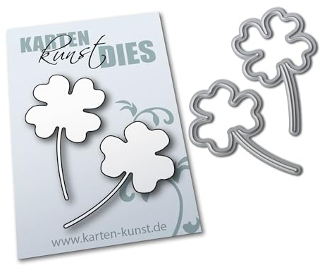 Karten-Kunst Stanzschablone kk-D123 Stanze Mini Lucky Glücks-Kleeblätter Schneideschablone