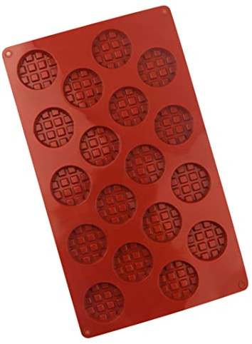 Silikon Waffelform, Mini -Waffel -Backform, 18 Hohlraum Runde Scheibe Süßigkeiten Silikonform Backware zum Backen von Mousse Dessert Süßigkeit Schokoladengelee