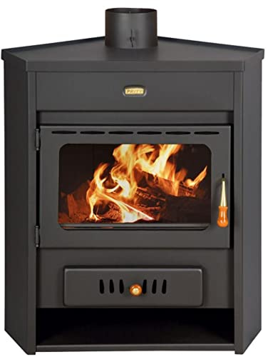 Wood Burning Corner Stove with Boiler for Central Heating Prity AM W12