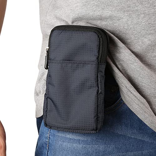 Borsa a Tracolla per Telefono Cellulare, Fondina da Uomo Clip da Cintura per Smartphone, Borsello Telefono Uomo Marsupio Sportivo Crossbody Bag Borsetta Borsa a Spalla Pochette Cintura con Cinturino