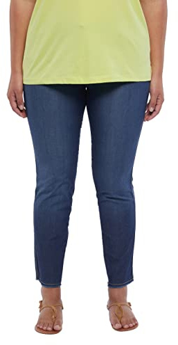 Fiorella Rubino: Skinny push-up jeans Giada Curvy storlek vår sommar 24, blå, 42 plus size