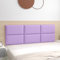 XLSBZ Paneles de pared 3D, 2 unidades de 30 x 40 cm, acolchado de pared, almohadillas de pared autoadhesivas, para dormitorio, habitación infantil (morado)