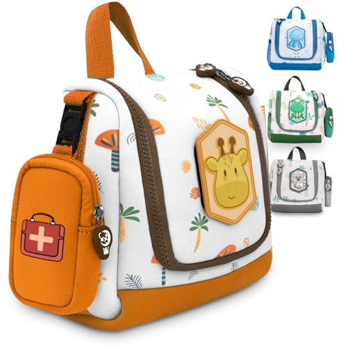 REISERACKER Kulturbeutel Kinder inkl. Medi Tasche als Kulturbeutel zum Aufhängen - Kulturtasche Kinder zum Aufhängen - Kulturtasche für Jungen und Mädchen