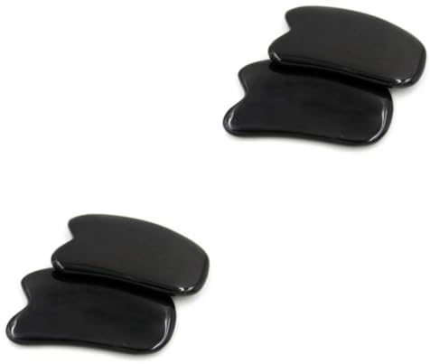 Healvian 2stücke Natürliche Wasserbüffelhorn Gua Sha Massageplatte Scraping Massage Tool Für Spa Akupunkturtherapie Triggerpunktbehandlung Im Gesicht Hautpflege Schmerzlinderung