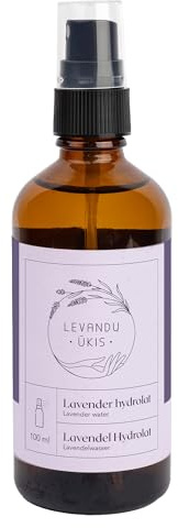 Lavendelöl Spray – Bio Lavendelhydrolat 100ml, Natürliches Gesichtswasser & Körperspray, Für Sensible Haut & Kinder, Beruhigendes Lavendelwasser Ohne Zusätze - Levandu Ukis