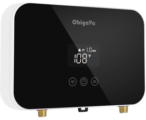 Calentador de agua sin tanque eléctrico de 6,5 kW, calentador de agua eléctrico sin tanque de 240 V, calentador de agua eléctrico sin tanque con seguridad múltiple, calentador de agua caliente