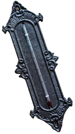 ORFOFE Gusseisen-wandthermometer Mit Hoher Genauigkeit Multifunktional Für Innen Und Außen Echtzeit Temperatur- Und Luftfeuchtigkeitsanzeige Vintage-wanddeko Für Haus Und Garten