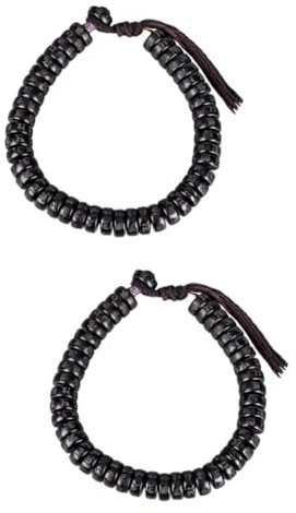 SAFIGLE 2stücke Handgefertigtes Armband Kokosnussschale Mit Baumwollfaden Verstellbare Holzkette Für Und Damen Buddha Glücksknoten Einzigartiger Schmuck Für Alltag Und Besondere