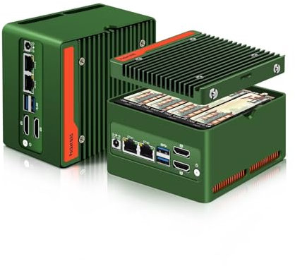 ROUAFWIT Mini PC N100 NAS, 4x M.2 2280 NVME Small Computer, Dual i226V 2.5Gbe Firewall Appliance, 2x USB 3.2 10Gb Port, 4K, WiFi/BT Slot, Barebone NO RAM NO SSD