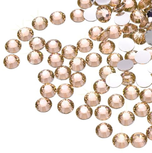 sourcing map 16000 unidades de diamantes de imitación de resina color champán SS16 de 4 mm sin termoadhesivos para manualidades, diseño, vasos, ropa, maquillaje, arte de uñas