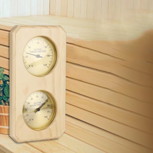 Thermomètre hygromètre 2 en 1 en bois, 135 x 255 x 30 mm, thermomètre et hygromètre, pour hygromètre mural de haute précision
