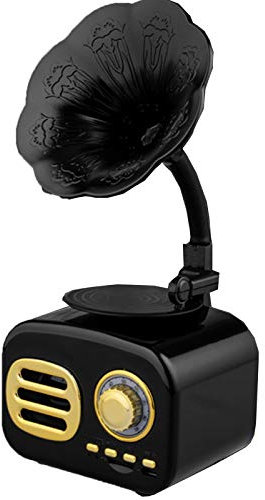 WDWDW Adornos de gramófono Vintage, Altavoces creativos, Tocadiscos con bocina de Cobre, Altavoz Bluetooth y subwoofer, Entrada Auxiliar/USB/compatibilidad múltiple