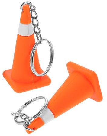Supvox 2stücke Mini-verkehrskegel-schlüsselanhänger Aus Orangefarbener Kegel-schlüsselanhänger Kegel-anhänger Für Schlüssel Auto Tasche Reiseaccessoire