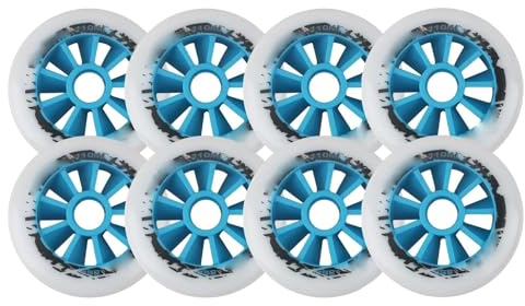 JCCHT 85A 90MM/100MM/110MM Inline-Skate-Räder 8er-Pack Wettkampfräder für Indoor- und Outdoor-Training Skating-Ersatzzubehör,Blau,110m