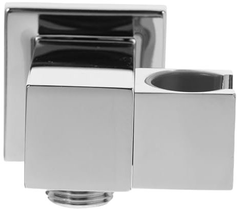 STOBOK Stainless Steel Metal Plumbing Fitting Shower Head Holder Rotatable Hose Connector Wall Mount for Bathroom Installation