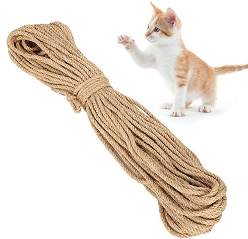 ACOGEDO Sisal Seil für Katzenkratzer, Hanfschnitzel (6MM 50M)