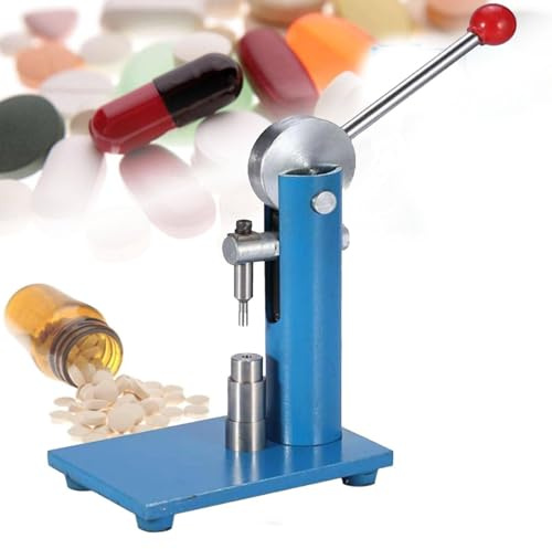 Hand Tablet Press Machine, Stainless Steel Mold with 400kg Pressure for Efficient Pill Making