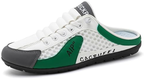 Générique Baskets Dos Nu pour Homme, Chaussures à Enfiler en Maille Respirante, Chaussures de Sport décontractées Confortables pour la Salle de Sport, la Course à Pied, Les Voyages