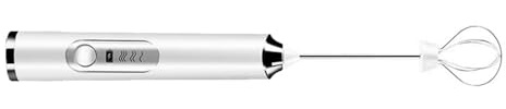 Generic Montatore per Uova Portatile, Montauova Elettrico Multifunzionale in ABS Facile da Pulire Senza Fili per (WHITE)