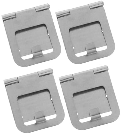 Hoement 4 Pièces charnière d'écran serrure à charnière de porte moustiquaire pour écran à battants verrouillage de la fixation d'écran gardien d'écran Silver