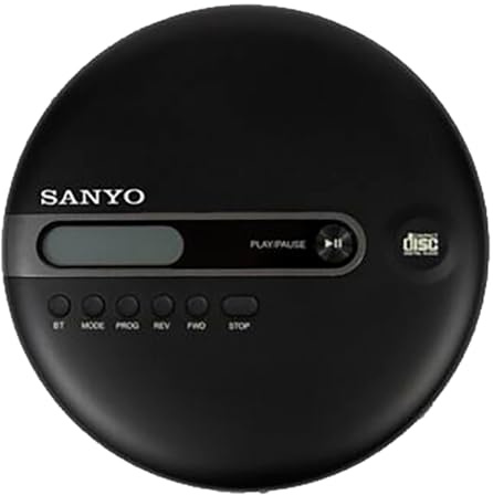 Reproductor de CD Portátil Sanyo KS139 Bluetooth con Sonido Bass, Compatible con la mayoría de formatos (CD, CD-R, CD-RW, MP3)