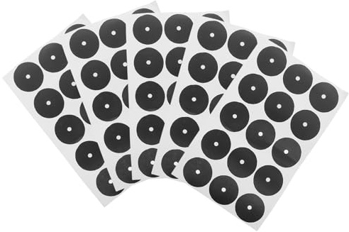 DECOMELODY Toppe Adesive per Tavolo da Biliardo 5 Pezzi Segnaposto Punti Neri per Snooker Accessori per Allenamento e Riparazione Tessuto Localizzatori Posizione Palla per Gioco e