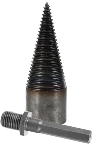 DECOMELODY Punta Spaccalegna Trapano per Legna da Ardere Bit Divisore Legno Efficiente e Facile da Usare Strumento Versatile per Spaccalegna e Foratura Legno Risparmio per Campeggio e Uso