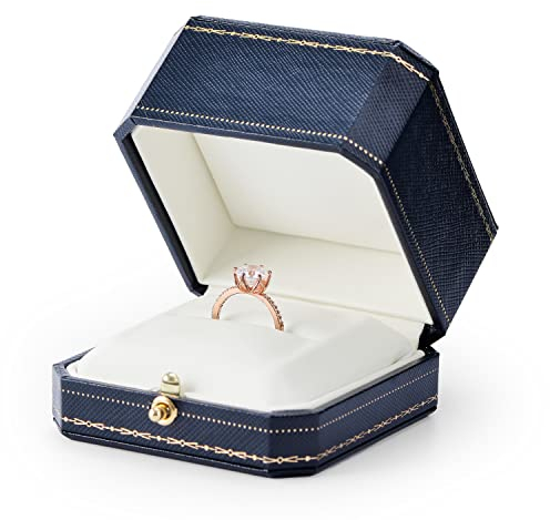 Oirlv Åttkantig ringlåda presentförpackning för förlovningssmycken