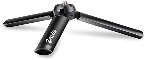 Zeadio Metal Mini Tripod, Desktop Tabletop Stand Compact Tripod for Smooth 4, Osmo Mobile, Vimble 2, Gimbal Handle Grip Stabilizer and All Cameras