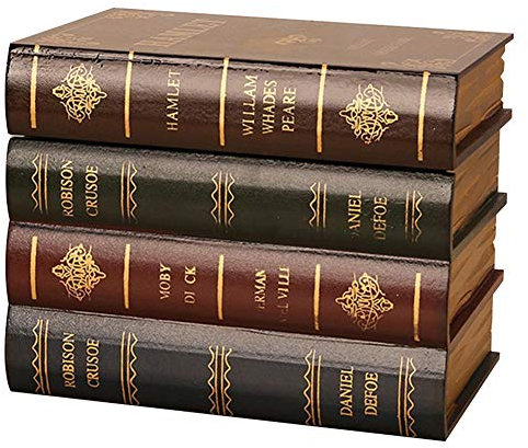 dewdropy Falsches BuchBox Vintage Aufbewahrung Requisiten Buch Verpackung Studie Buch Falsches Buch Dekoration Ornamente Aus Holz Antikes Buch Wie Buchstützen
