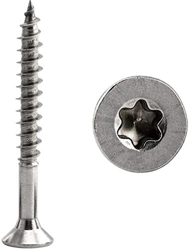 Spanplattenschrauben 4x25 Holzschrauben Torx Schrauben Holz (50 Stück) Universalschrauben Selbstschneidende Schrauben Edelstahl FASTON®
