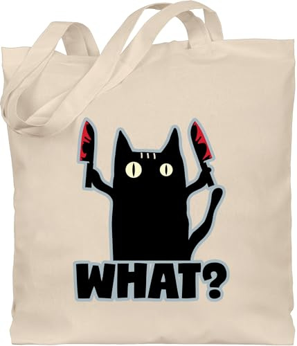 Shirtracer - Baumwolltasche - Sprüche Statement - Mörder Katze