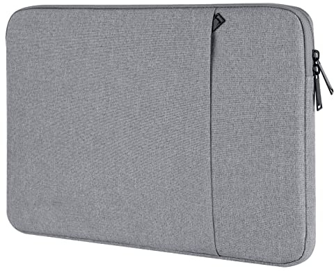 Boojarr 14-15.6 Inch Laptop Sleeve Case Compatible with 16 Inch New MacBook Pro/ 14 Inch MacBook Pro, 15 Surface Book, Chromebook Notebook Waterproof Shockproof Computer Cover Bag, Grey