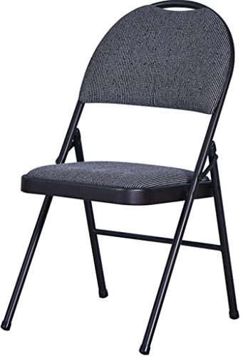 YHRJ Klapp Besucherstuhl Haushalt einfacher tragbarer Rückenstuhl Licht Büro Computerstuhl Balkon Freizeit Klappstuhl, belastbar 150kg (Color : A, S : 47 * 49 * 86cm)