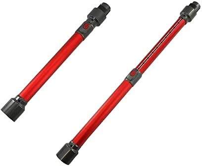 Trade-Shop Teleskoprohr/Saugrohr Ersatz für Dyson V7 V8 V10 V11 V15 Staubsauger Akkusauger Handstaubsauger ersetzt 967477-03 / Rot, 45-70cm lang