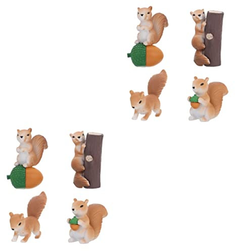 Yardenfun 8pièces Miniature Écureuils PVC Jouets Animaux pour Modèles De Décoration De Forêt pour Récompenses Et Jeux Imaginatifs