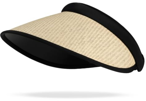 Clape Summer Sun Visors for Women Straw Wide Brim Sun Hat UV Protection | Open Top Beach Hat,Women Accessories,Visor Hat for Travel,Vacation,Cycling,Gardening