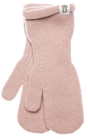 KNITAS Enskikts stickade handskar av ull för baby småbarn barn I vinter varma stickade handskar för pojkar och flickor 0,5–4 år I bekväma mjuka vantar i beige, rosa, grå, ROSA, Größe 4-5 (für 3-4