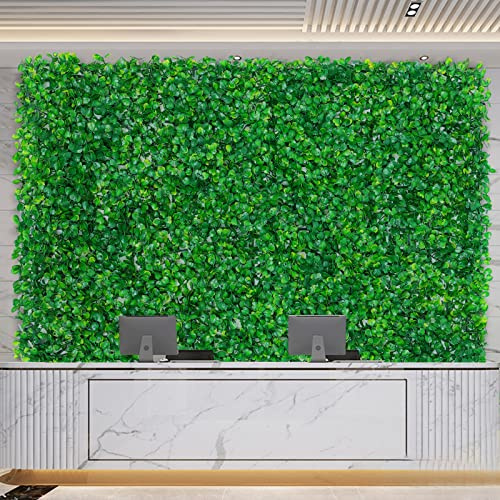 12 Stück Künstliche Pflanzen Wand 40X60cm wasserdicht künstliche Mattenpaneel Pflanzenwand, Sichtschutz Wandbegrünung Dekorative Zäune für Balkon Gartenzaun Dekorative Zäune, Einrastbares Paneel