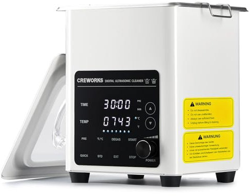 CREWORKS Ultraschallreiniger mit Heizfunktion - Vielseitiger Reiniger für Zahnprothesen, Schmuck & Brillen (2L)