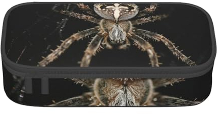 WEISUPG Psychedelic Photo Big Capacity Pencil Case Large Pencil Pouch Stationery Pen Bag for Girls and Boys, Gruselige Spinne, Einheitsgröße, Schulranzen