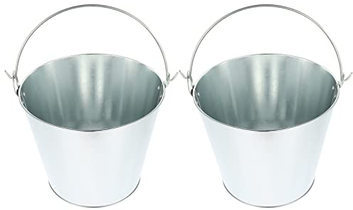 ALEjon Collic 2 Pièces Seau À Glace Vintage Bouteille De Boisson Seau Refroidisseur Seau À Frites Seau À Glaçons D'été Seau À Lait avec Poignée pour La Fête À La Maison 5L,Seaux À Glace