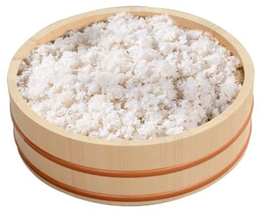 AIZYR Japanese Wooden Sushi Rice Bowl Hangiri Sushi Rice Mixing Tub,Sushi Bucket Rice Barrel Tub for Sushi Restaurant,27x7.5CM