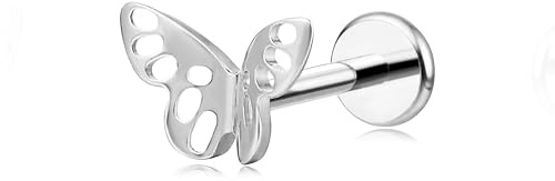limerencia Titan Tragus Piercing,20G Medizinische Lippenpiercing Labret Stecker Presspassung Gewindelos Hypoallergen Helix Stecker für Zunge Augenbraue Lippe Septum Nase Ohr
